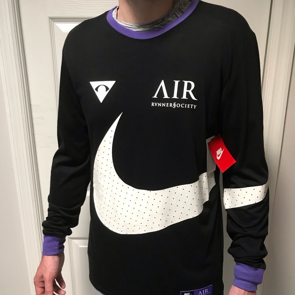 RARE Nike Air Runner Society Long Sleeve Shirt